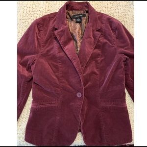 Calvin Klein Burgundy Corduroy Blazer